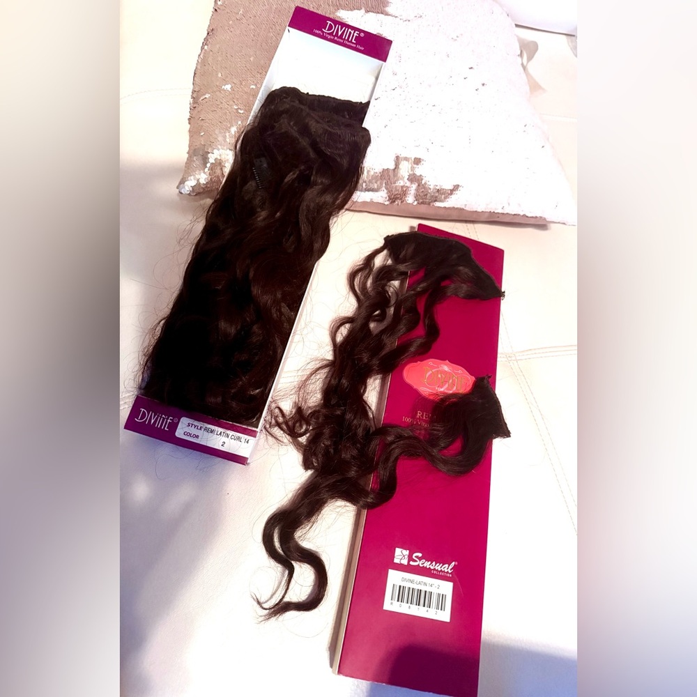 Divine Remi Hair Latin 14” Sensual Divine Color 2 Dark Rich Brown Extension